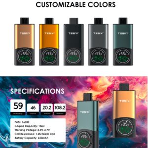 TESIYI Tpro 18000 Puffs Changing Pod Vape