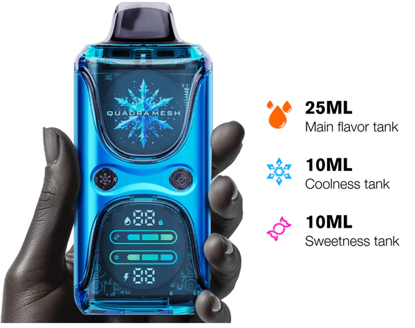 KEYSTONE Tweak Geek 60000 Puffs Adjustable Coolness & Sweetness Quadra Mesh Disposable Vape 5% 50mg NIC